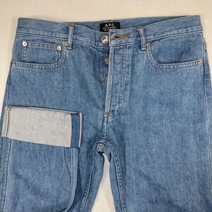 A.P.C. Petit Standard Womens Selvedge Jeans Size 29 Slim Straight Blue Denim
